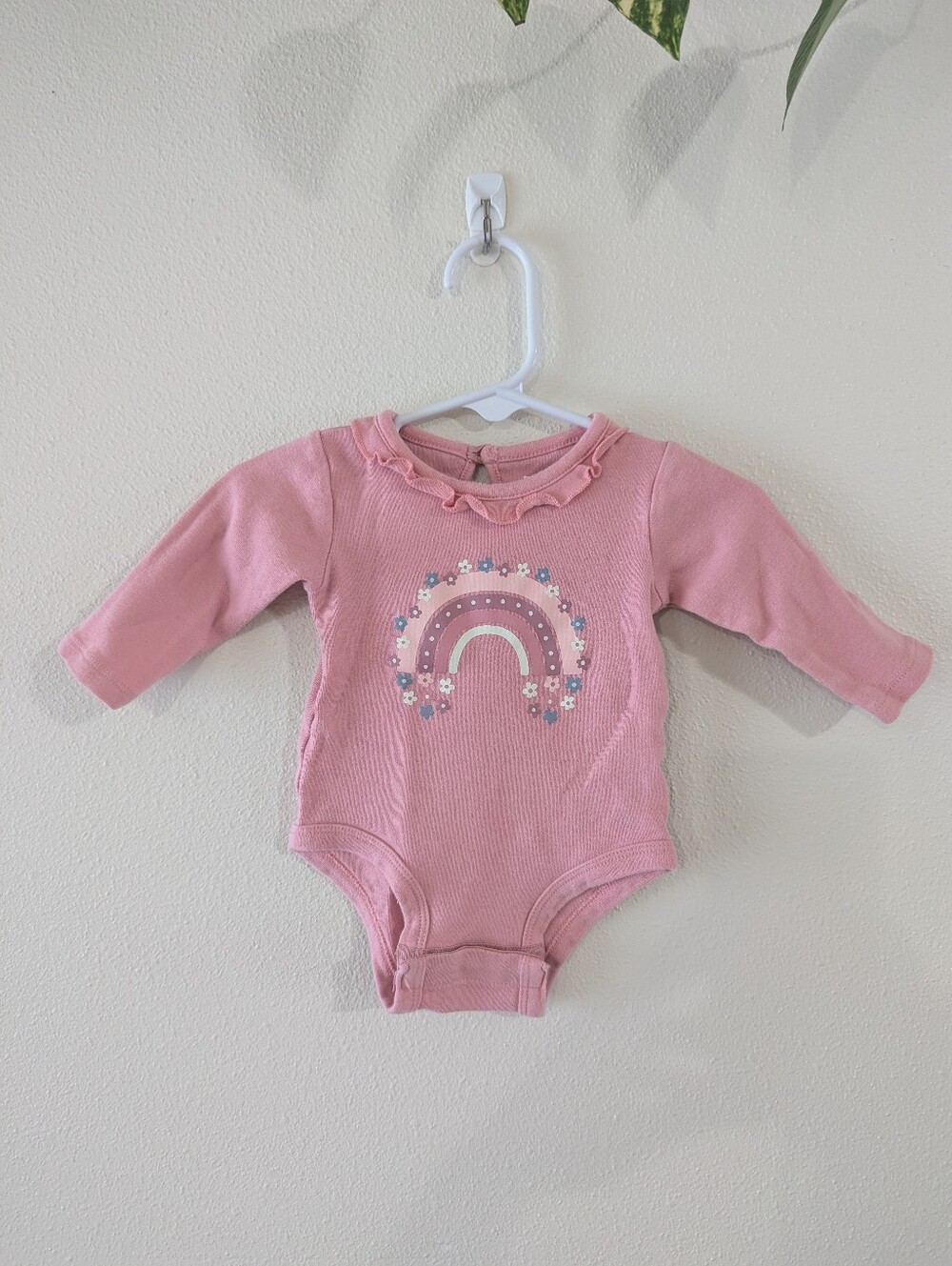 Pekkle Rainbow Bodysuit With Ruffle